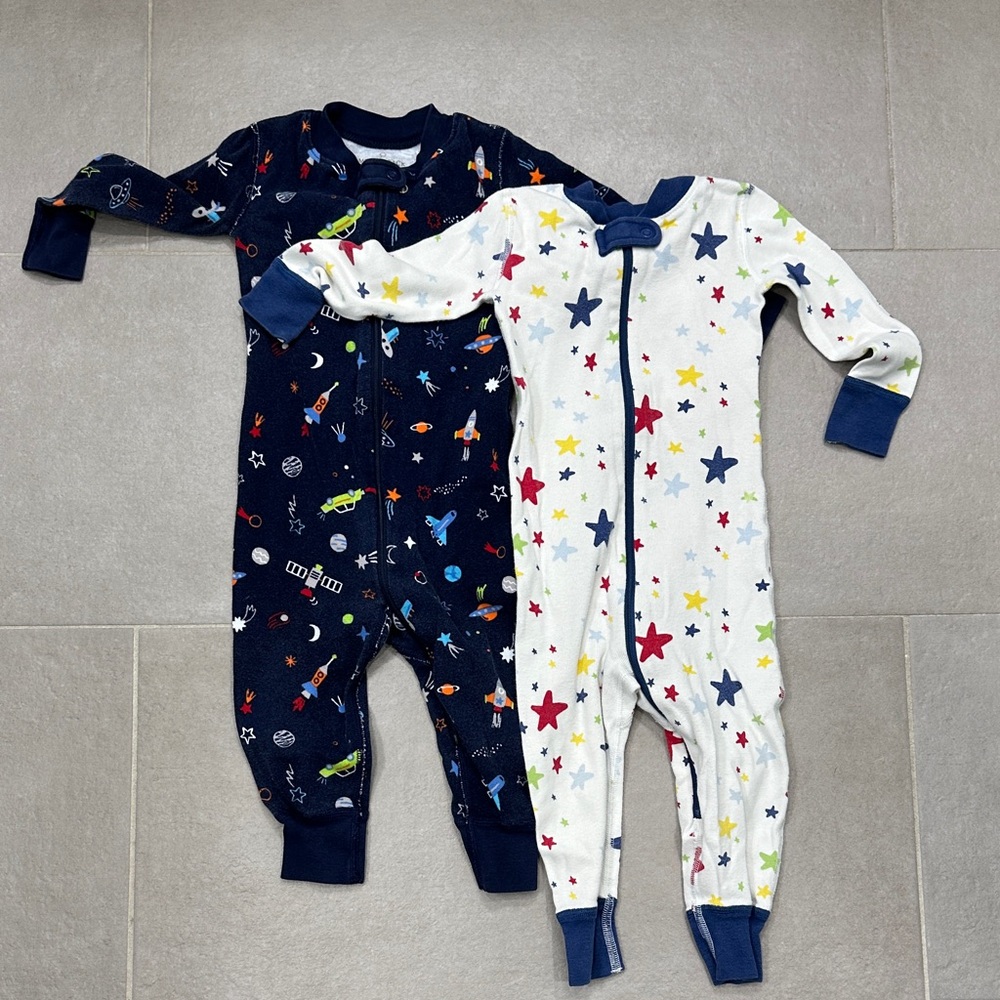 Moon and Back Hanna Andersson Space-Themed One Piece Pajamas